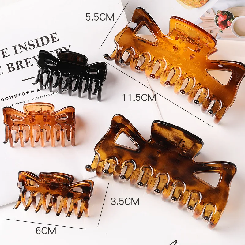 

Wholesale Fashion Oversized Leopard Acetate Hair Claw Clip Geometric Hair Claw Clip Hair Accessories for Women, Customized