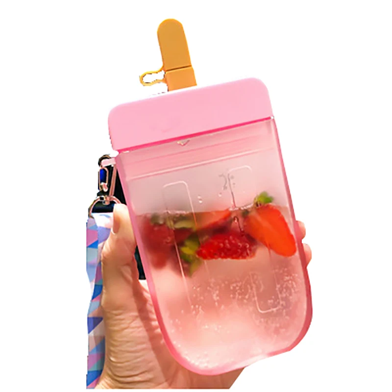 

New design Lovely Ice Cream Plastic Small Water Bottle Popsicle Drink Purse Little Girl Purses Kids Purses 2022