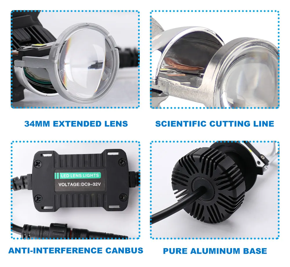 H4 led lens