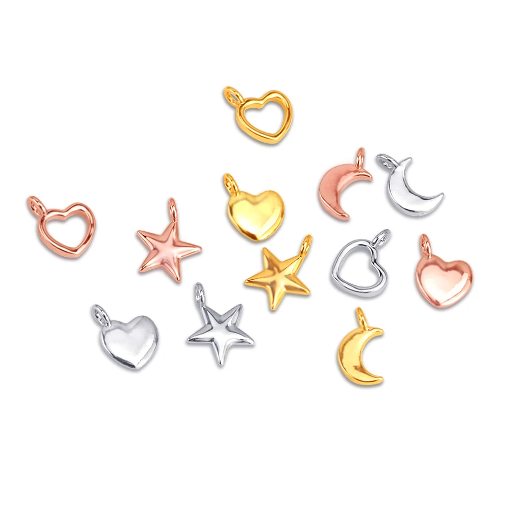 

Best Sale Jewelry Mini Small Unique Fashion Star Heart Moon Pendant Charms