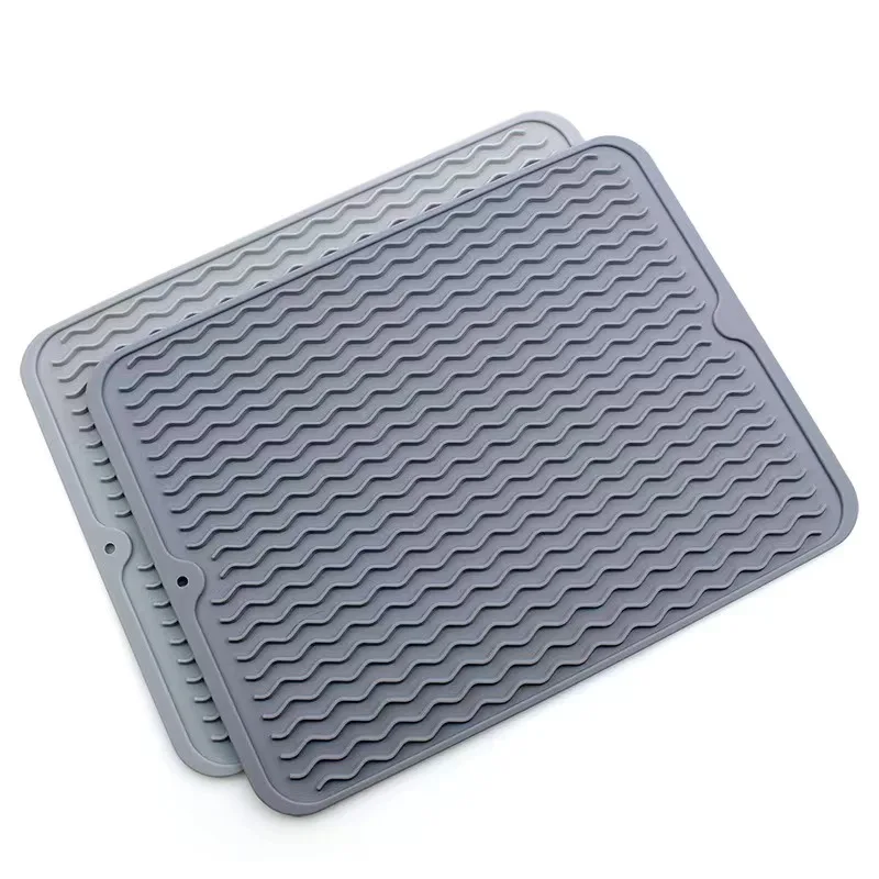 

Silicone Dish Drying Mats for Kitchen Counter Heat Resistant Mat Tableware Bowl Mat