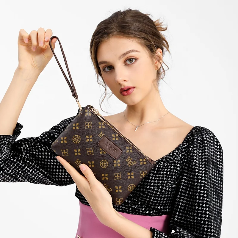 

MKF Brand Customized PVC Classic Messenger Bag for Ladies Newest Fashion Women Handbags Shoulder Bags on Sale, Black coffee gray