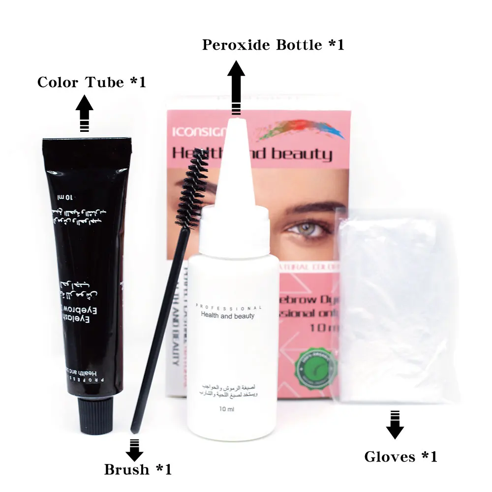 

Professional Tint Dye Cream For Eyelash Brow Semi-permanent Eyebrow Dyeing Cream Henna Tint Kit Set