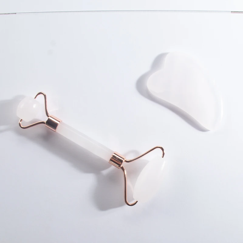 

2020 hot sales Jade Roller Massager Face Lifting Tool Pink Jade Stone face massager