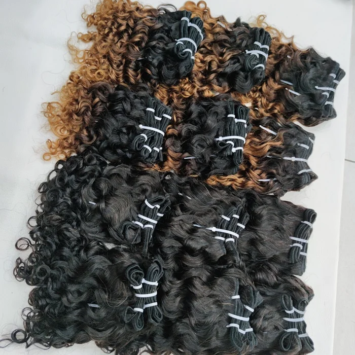 

letsfly Wholesale 20balls cheap human hair bundles cuticle aligned original deep afro curly brazilian hair weaving