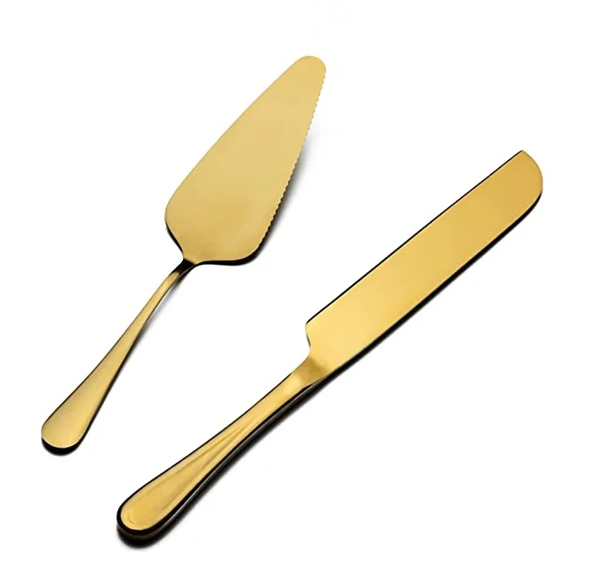 

Cake Server Set Stainless Steel Pizza Cake Cutter Wedding Cake Knife and Server Set