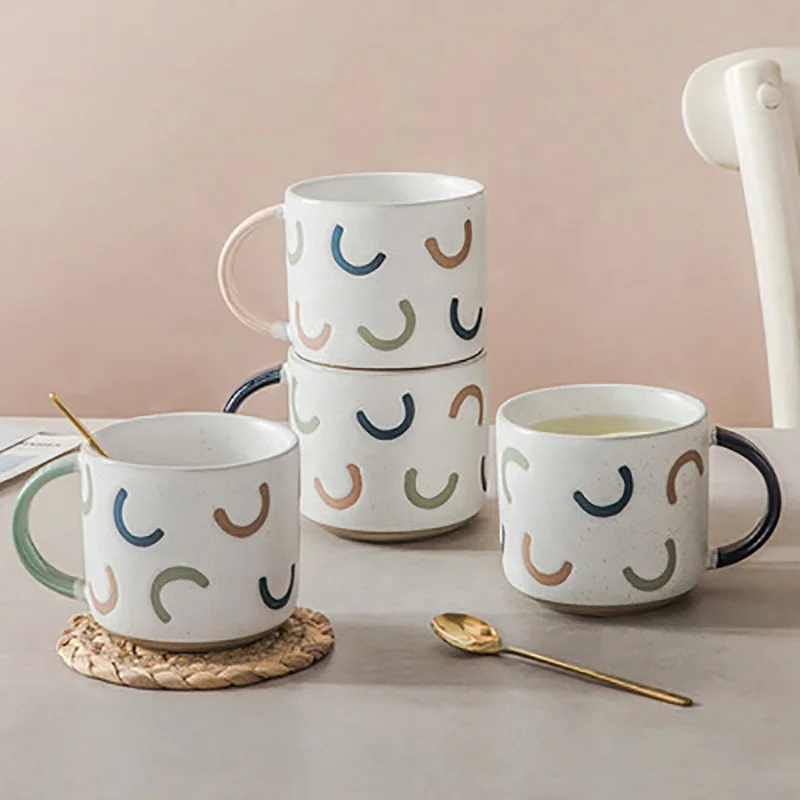 

Nordic Glaze Sublimation Mugs 11Oz White Rough Pottery Coffee Cup Ceramic Mug