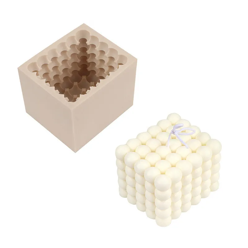 

ZO106 DIY Rubik's cube Candle silicone Mold Rectangular sphere candle mold