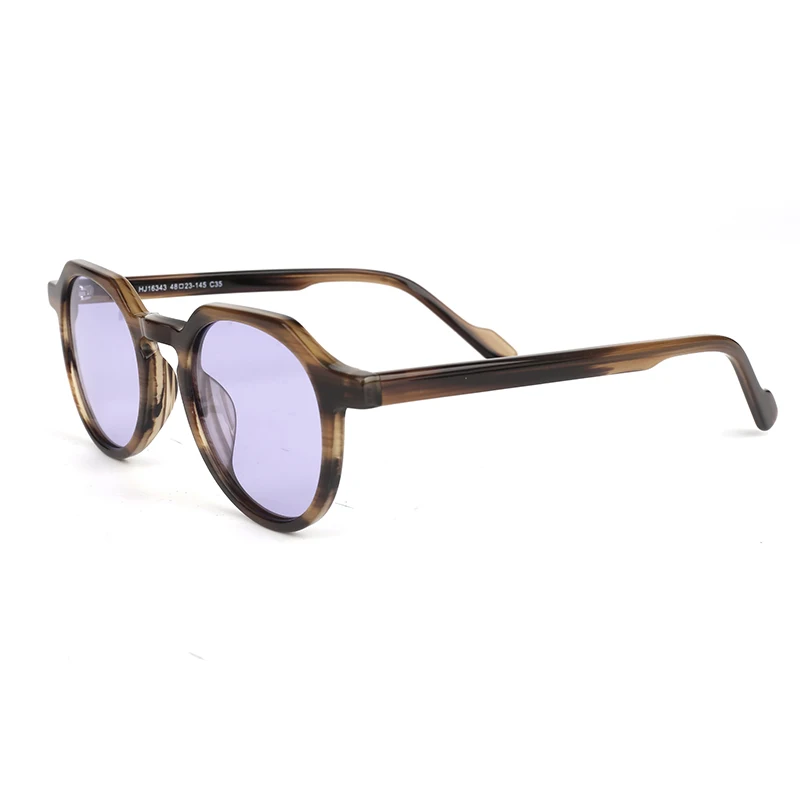 

2021 Fashion Purple Lens Brand Women Acetate Sunglasses