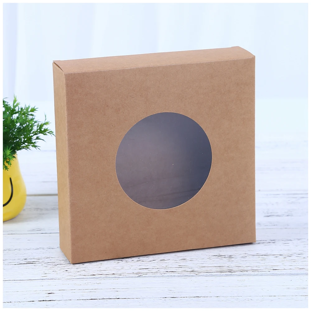 长方形纸纸板扁平包装透明礼品盒肥皂盒与塑料 pvc 窗口白色