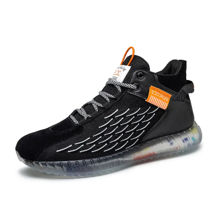 

fashion breathable casual running rainbow knit shoes sport wholesale sneakers men, Black,gray,black&gray