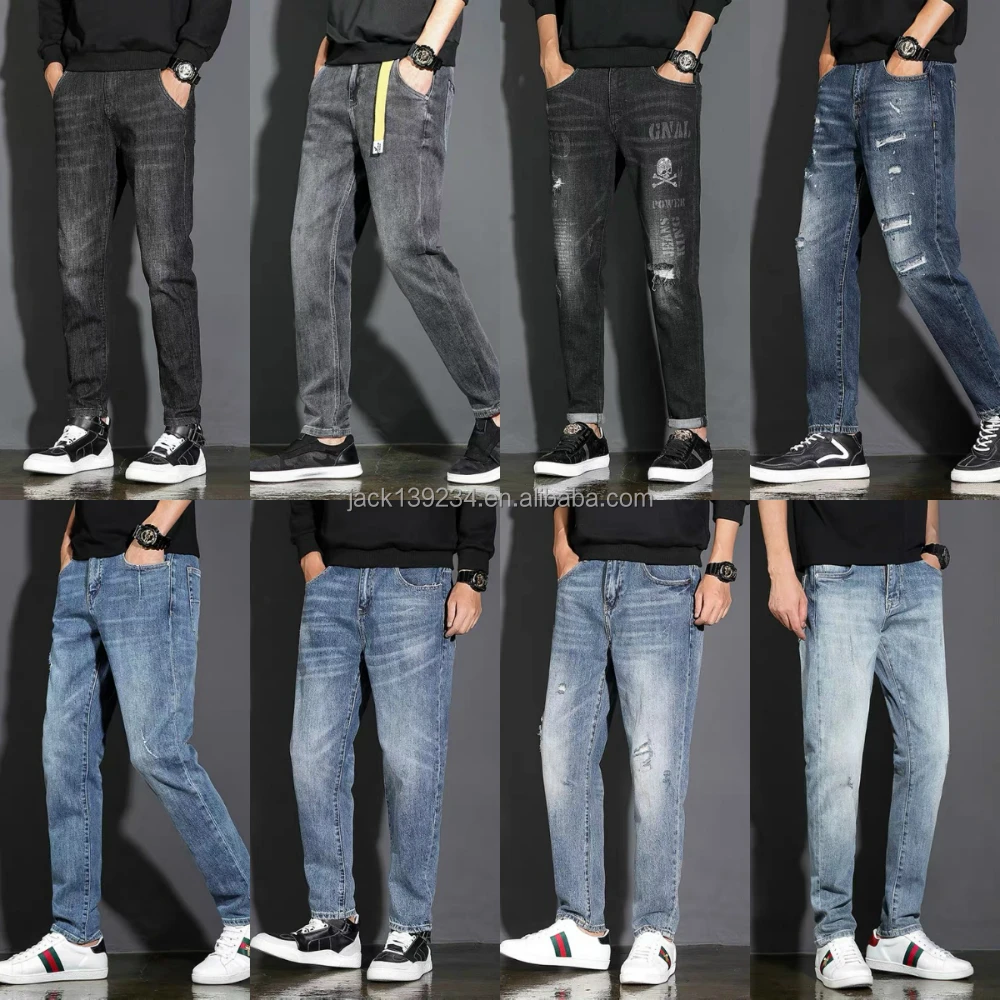 

Top sale new trendy custom size high quality washed mens jeans