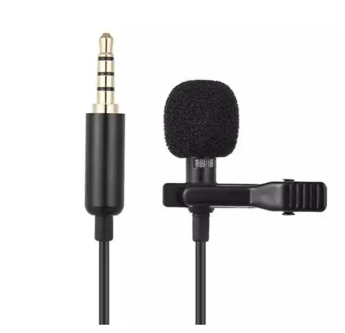 

Recording Microphone Clip Mic Lapel microphone portable lavalier 3.5mm Wired Clip On Microphone For Phone And Laptop Mini Microp