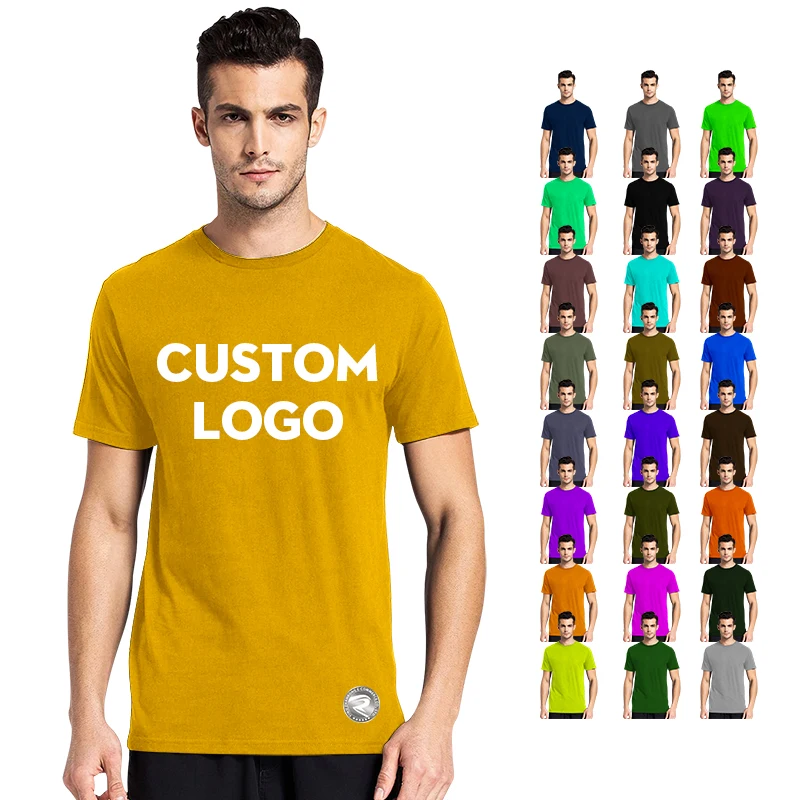 

High Quality Multiple Colour Simple O-neck Plain T-shirt Blank Mens Plus Size T-shirts