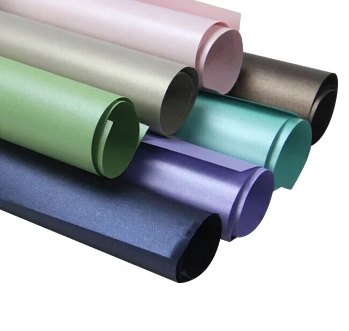 
Pearl Paper 250gsm 700*1000mm Multi Coloured Smooth Wholesale Pearl Paper For Envelope and Invitation Cards 