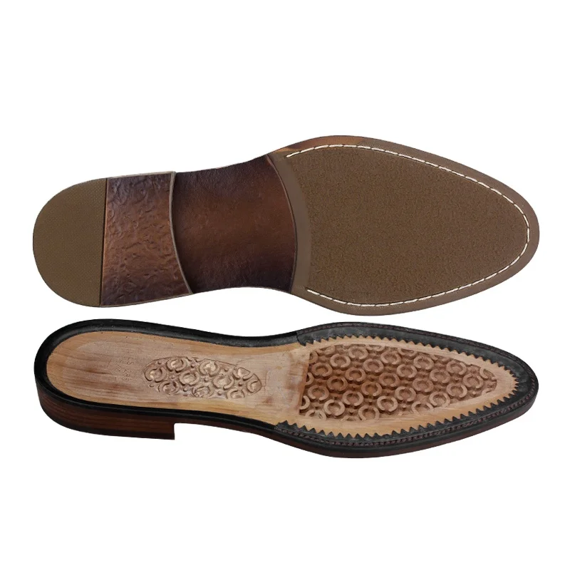 

sole factory elegant good leather shoe sole rubber wooden sole for men's dress shoes, Any color in pantone is available.
