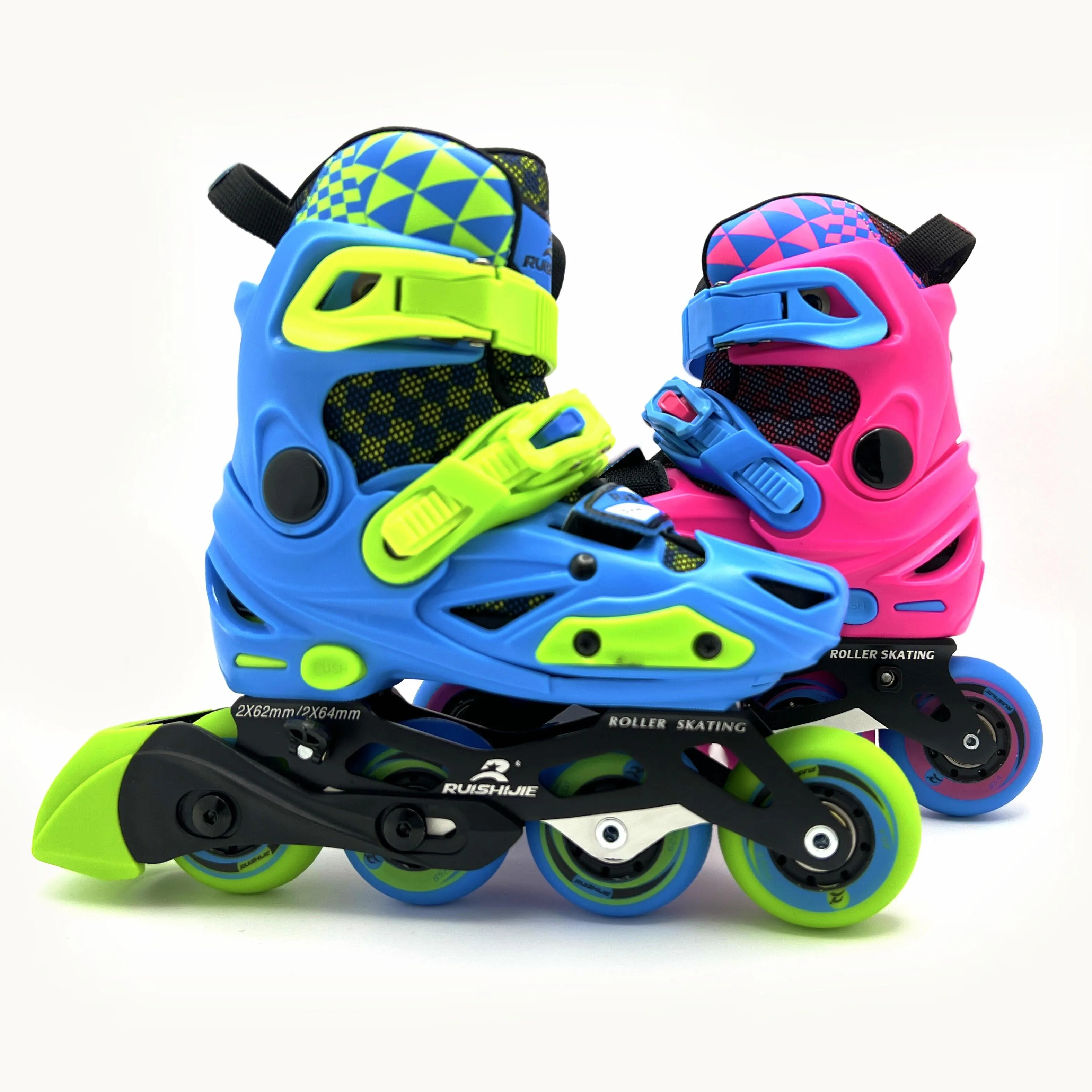 EACH Professional Children's Inline Roller Skates Boys and Girls Adjustable Size PVC Material PP Shell Wholesale