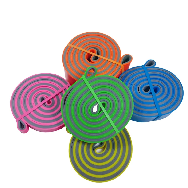 

Factory hot sale Resistencia Elastic Bands Two-color strength training fitness band