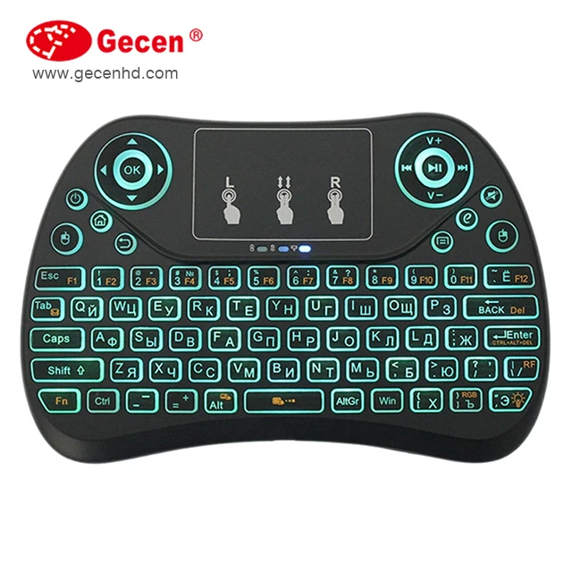 

i8 Air Mouse Mini Wireless Keyboard Universal Smart Remote Control Backlit for Android TV BOX X96 T95 PC PS3 Gamepad, Black