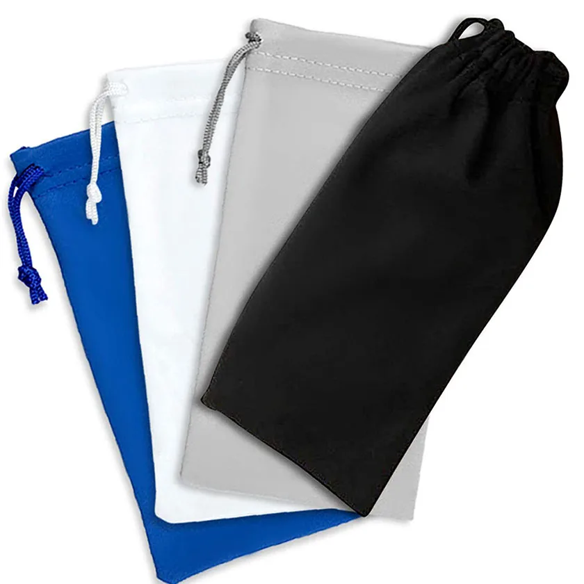 

Logo Custom Lightweight Hot Selling Drawstring Microfiber Glasses Pouch Bag, Multiple colors