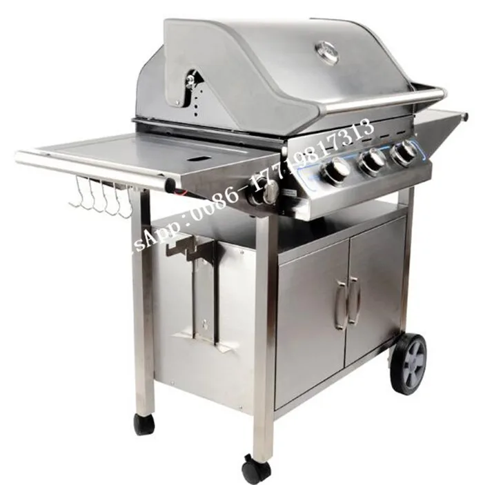 

Smoke-free barbecue pits Stainless steel industrial mini tabletop commercial charcoal bbq gril with Gas/electric, Sliver