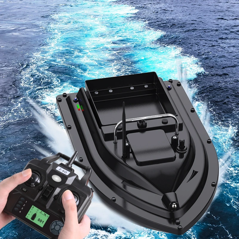 

Factory Fish Finder GPS 5200mah 2.0kg Bait Loading 1pcs Hopper with Double Motors 500M Remote Control Fishing Bait Boat, Black