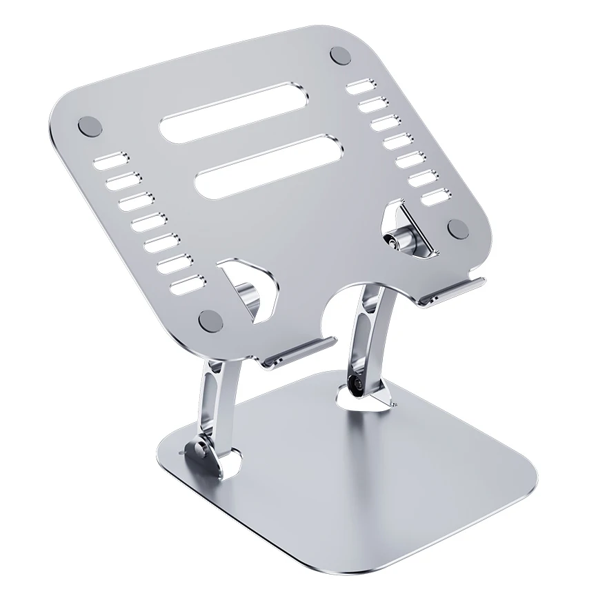 

2021 New Adjustable Aluminium Alloy Portable Desk Laptop Stand Notebook Desktop Stand For For PC Pad Tablet, Silver