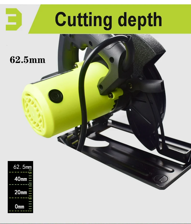 
1500W 185Mm 6000Rpm Wood Cutting Circular Saw Electric Power Tools 