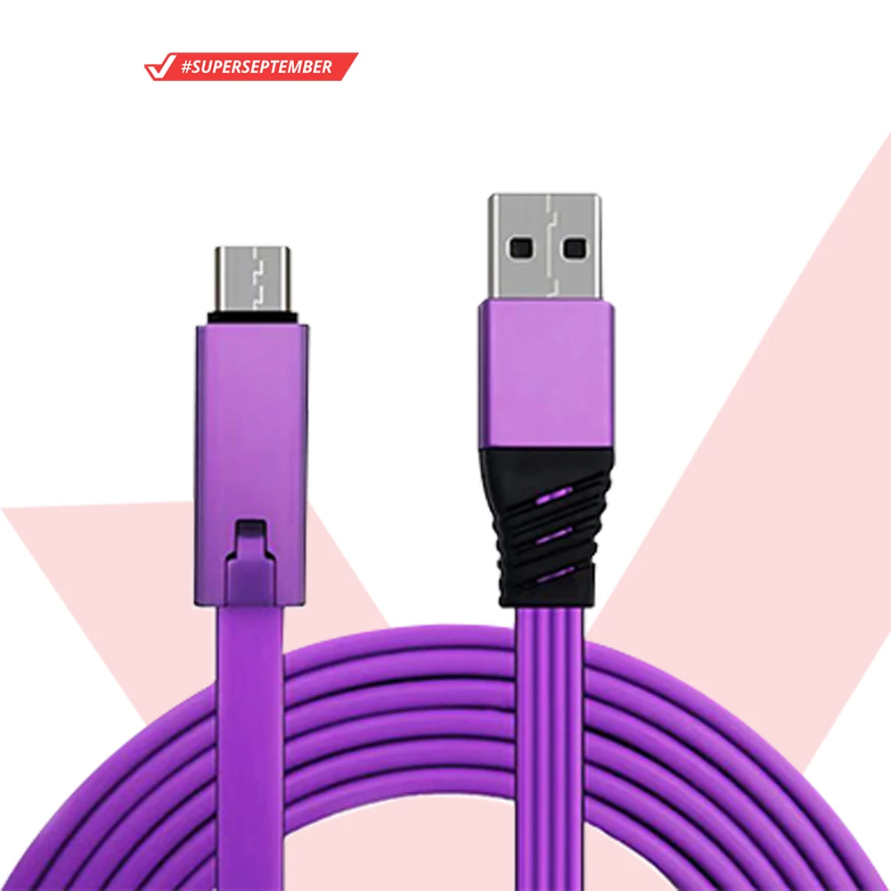 

Wholesale Free Sample 2021 Newly Born Flat Regenerative Cell Phone Type C USB Fast Charging Cable
