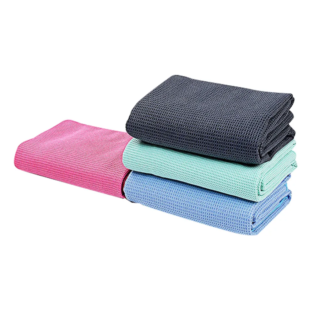 

Ready To Ship Microfibre Waffle Yoga Mat Towel, Bule, sky blue, red, pink, gray, orange, green or customzied