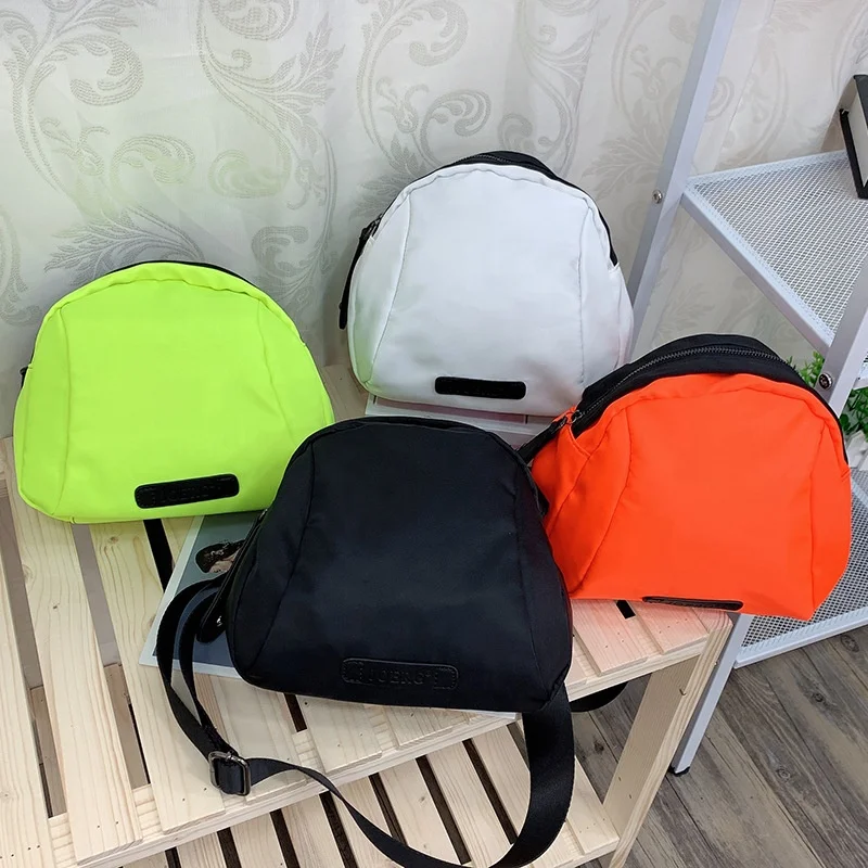 

2021 Xianjian quality purse cross body bag sling handbag neon green canvas cross body mini nylon shell shaped bags