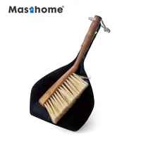 

Masthome High Quality Eco-friendly Home Cleaning Dustpan Brush Set cleaning tools Table Shovel & Sweeping Bamboo steel Set