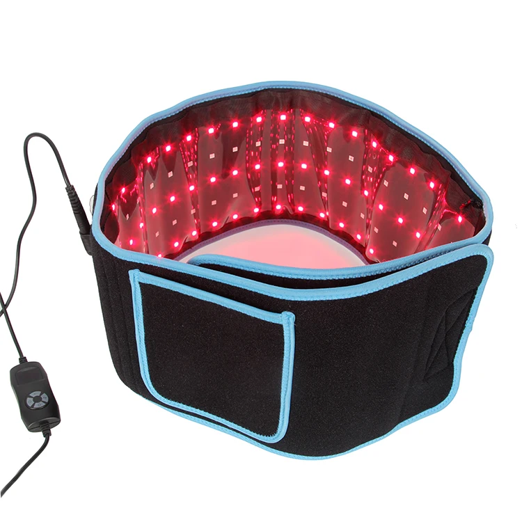 

new design infrared LED light therapy wrap red light therapy belt portable wrap back pain relief body slim adjustable waist belt, Black