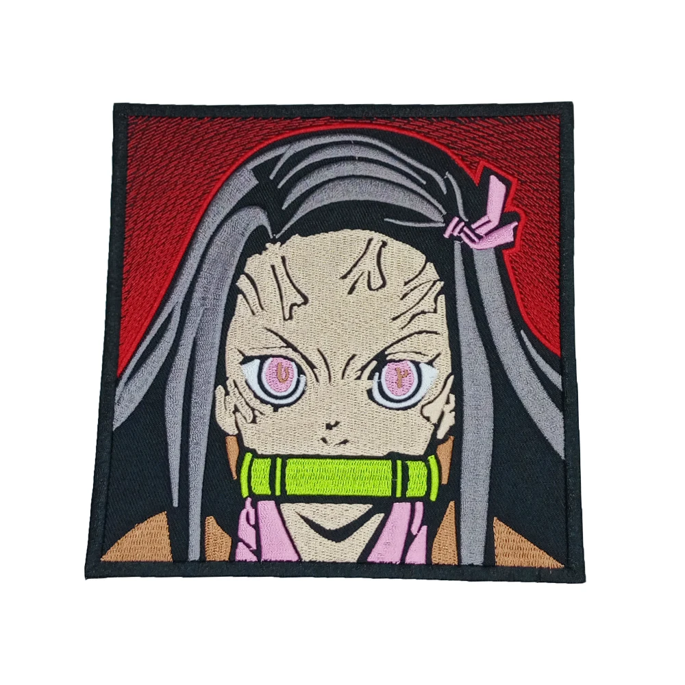 

Ready to Ship Kamado Nezuko Japan Demon Cartoon Slayer Embroidery Anime Patches Iron on Patches for Hoodies