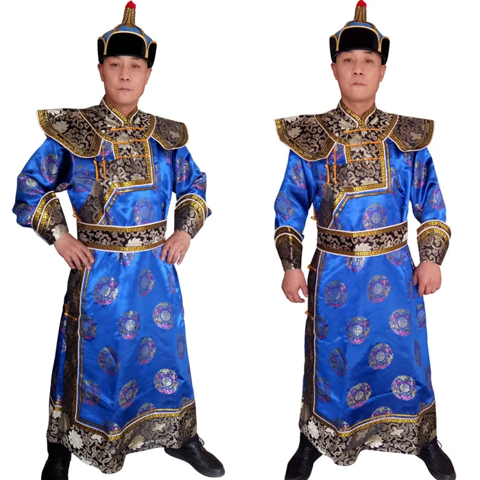 

High-grade Mongolian Prince clothing Mongolia national gown robe Costume male clothing for TV movie His Your Royal Highness, As the pictures