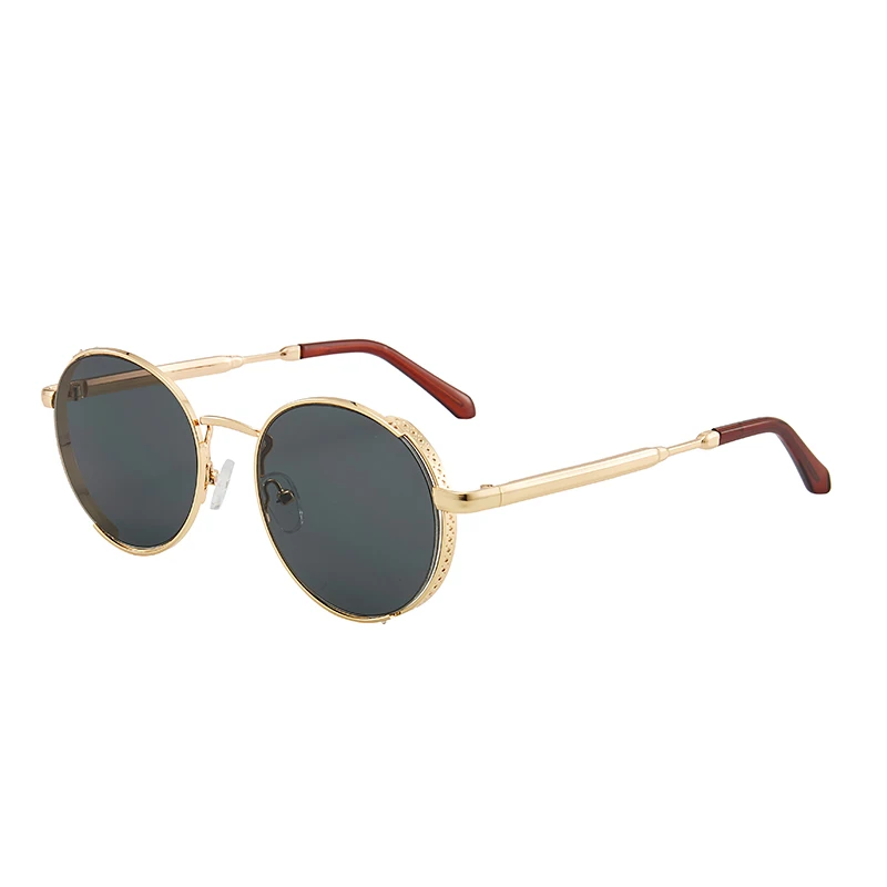 

2022 New Fashion Retro Sunglasses Round Metal Frame Men And Women Customizable Logo Sunglasses