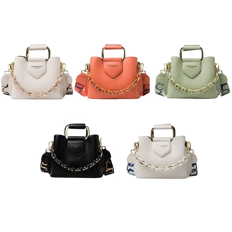 

2021 Fashion Luxury PU Leather Crossbody Tote Hand Bag Chain Purses and Handbags for Women, Green,creamy white,orange,white,black