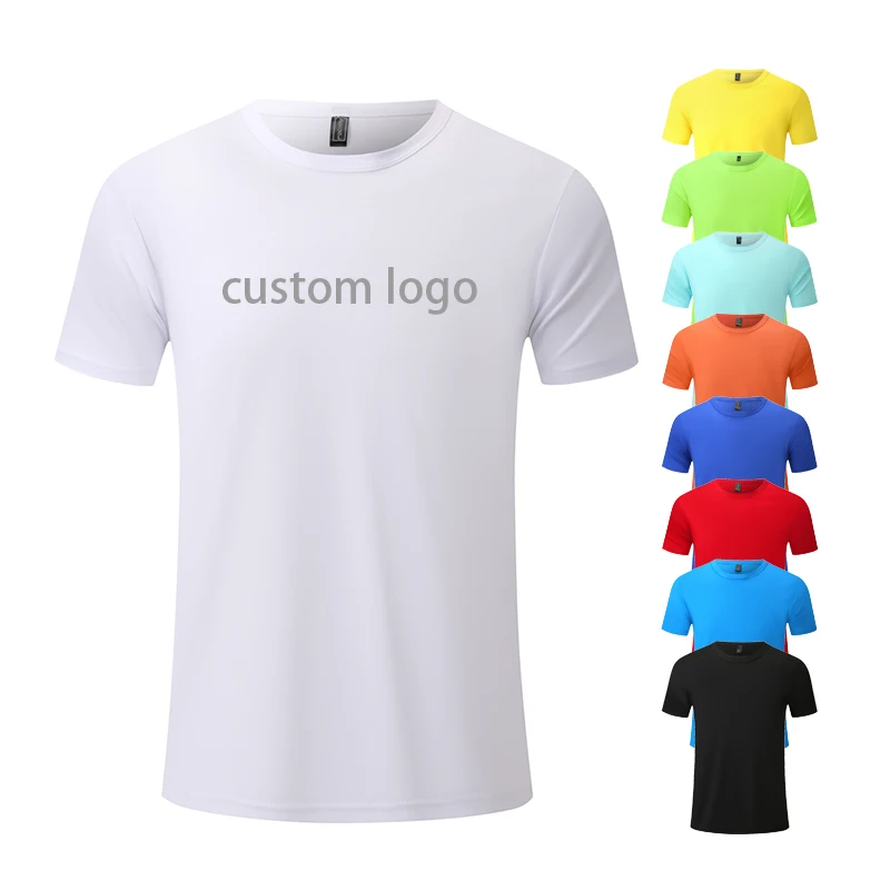 

Wholesale custom print plain blank sublimation 100% polyester t-shirts white sport gym run quick dry men's t shirt for women