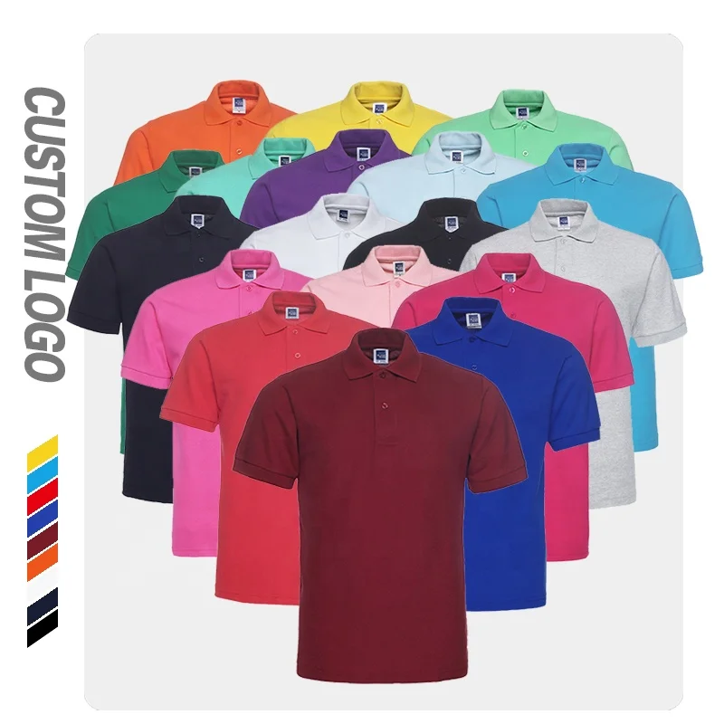 Custom Embroidery logo Tshirts Men's Boys Fit Cotton Polos Neck Polo Shirts