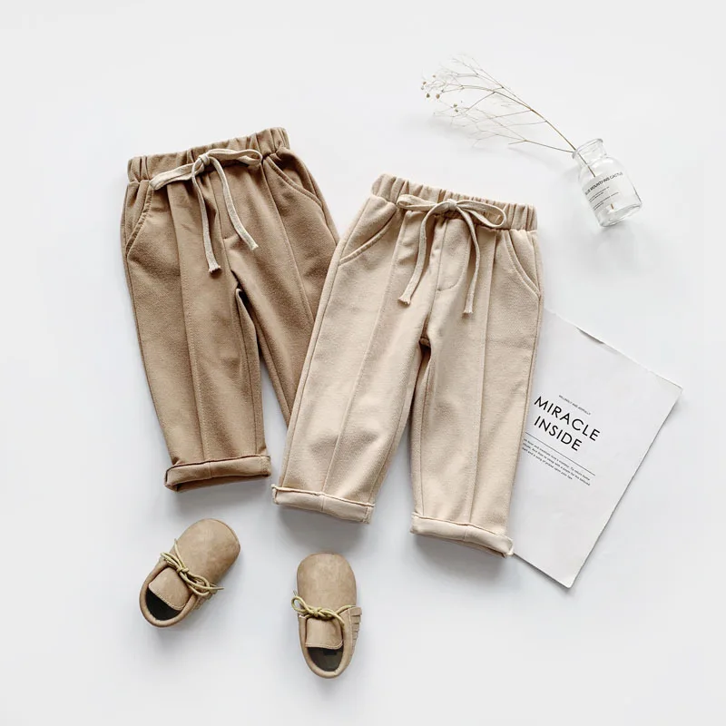 

Children's clothing 2021 Korean new children's solid color pants