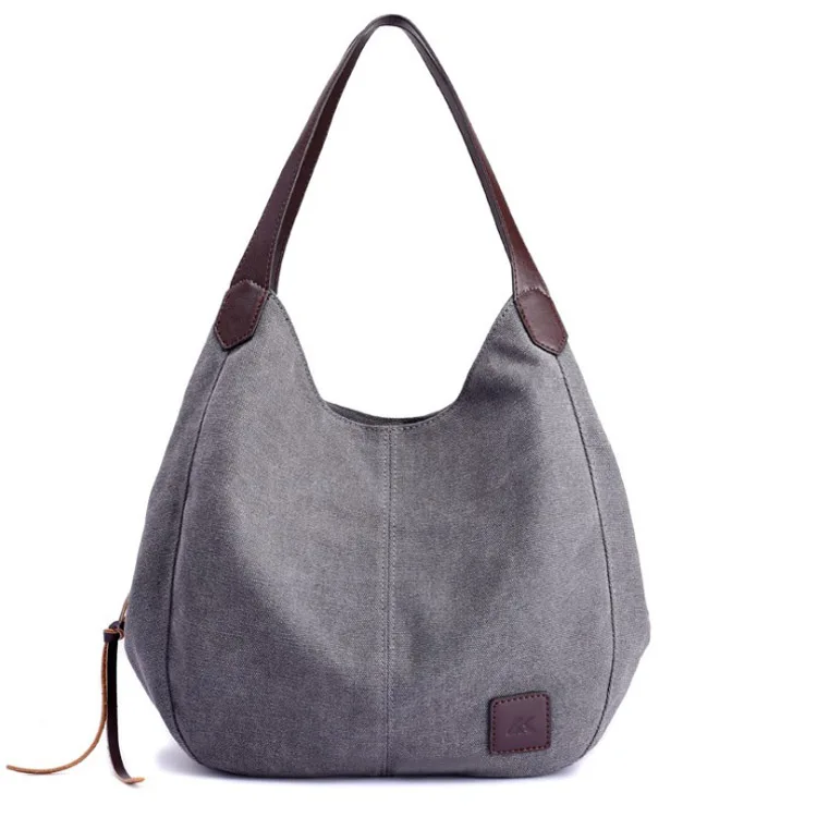 

Good quality canvas tote bag single shoulder large capacity ladies handbags