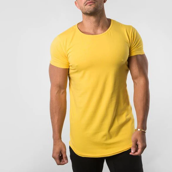 

Summer Hot Sale Custom Fitness Gym Wear Mens T Shirts Sports Tshirts Men, Yellow,black,white,grey,navy