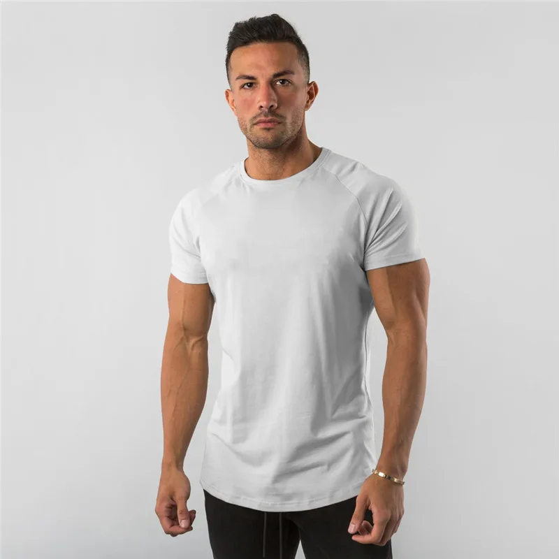 

95%cotton 5% spandex custom private logo workout wear gym clothing fitness apparel plain blank men T Shirt