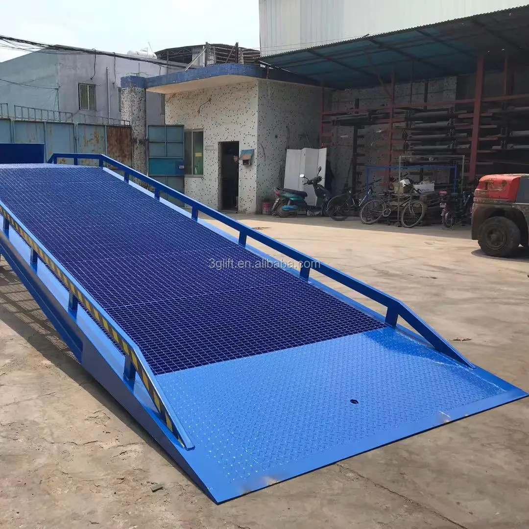 15ton heavy duty mobile loading ramp adjustable loading dock ramp for