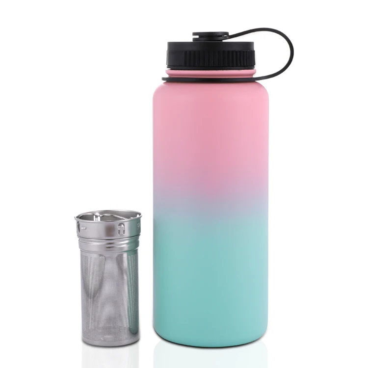 

New Design 2021 water bottle with paracord handle 12oz/18oz/21oz/32oz/40oz/50oz/64oz vacuum water bottle with BPA free Lid