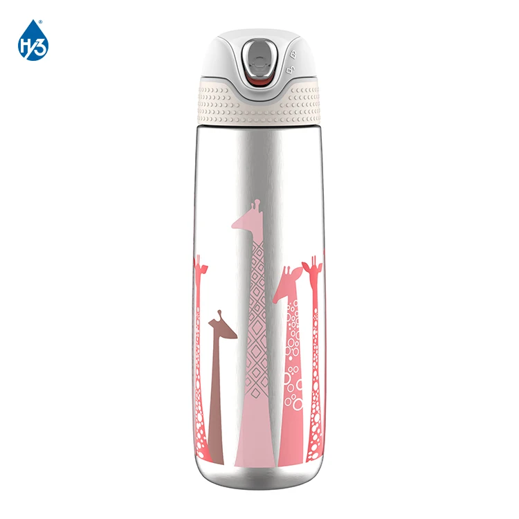 

New designs children colorful print insulated metal stainless steel thermos drinking water bottle with cover