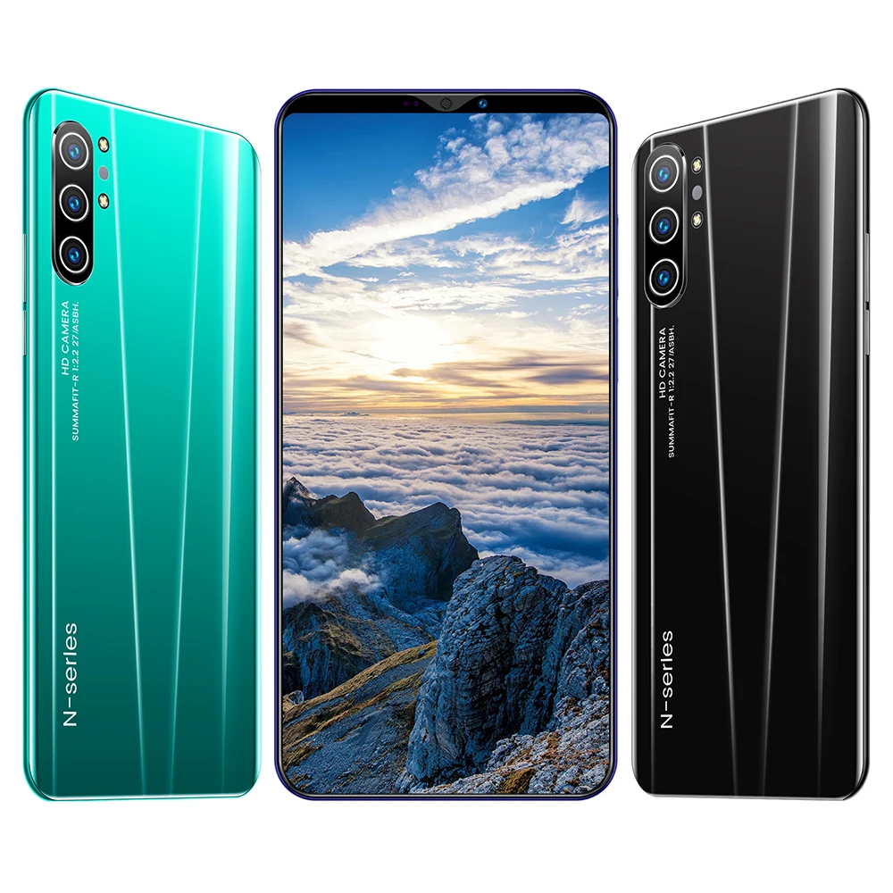 

Hot Selling Mobile Phone New Model Cellphone Note 10 Plus 5.8 Inch Android System Telephone Wifi GPS mobilephone lcds