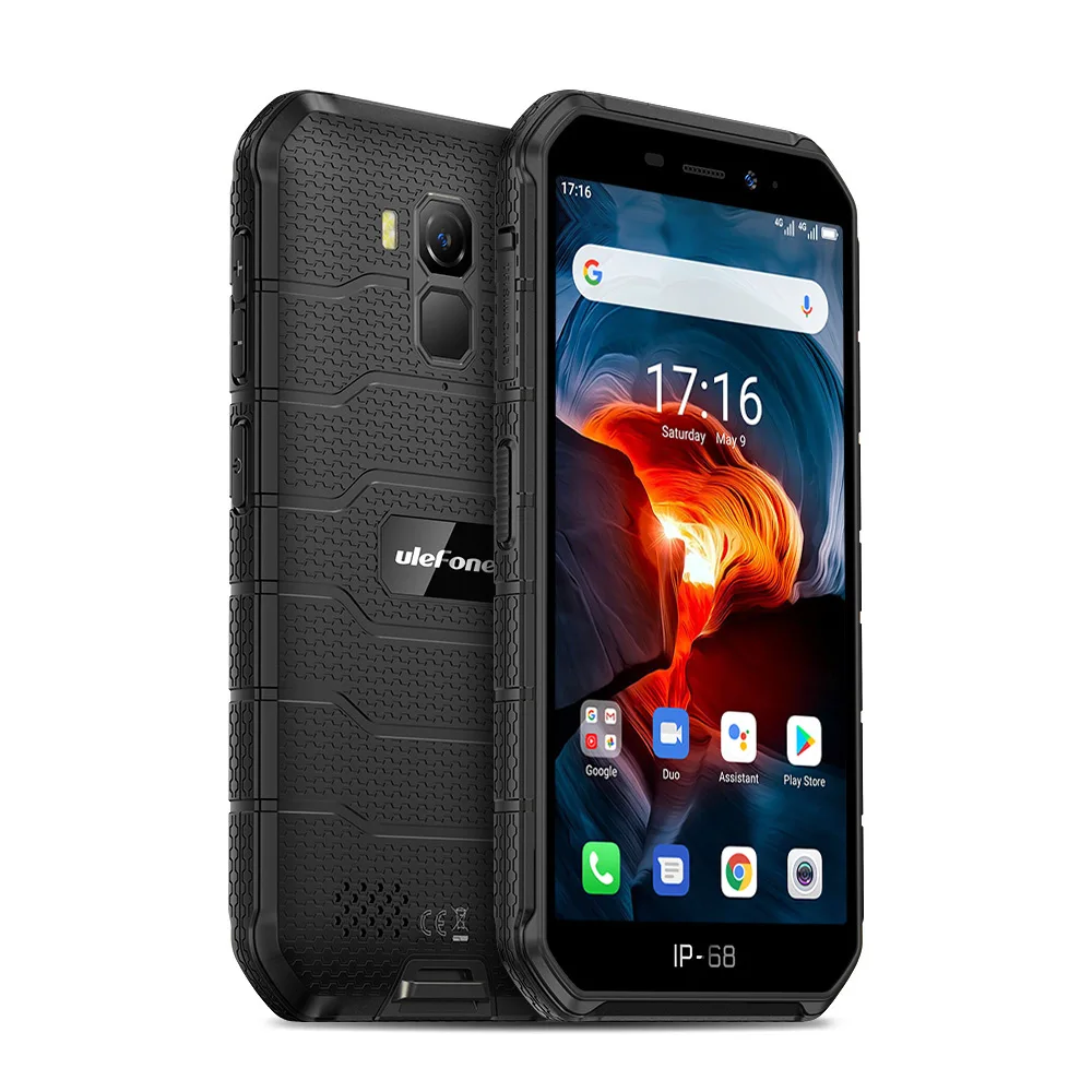 

Ulefone Armor X7 Pro Android 10 waterproof Smartphone 4GB+32GB IP68 NFC 4G LTE rugged Mobile Phone, Black,orange