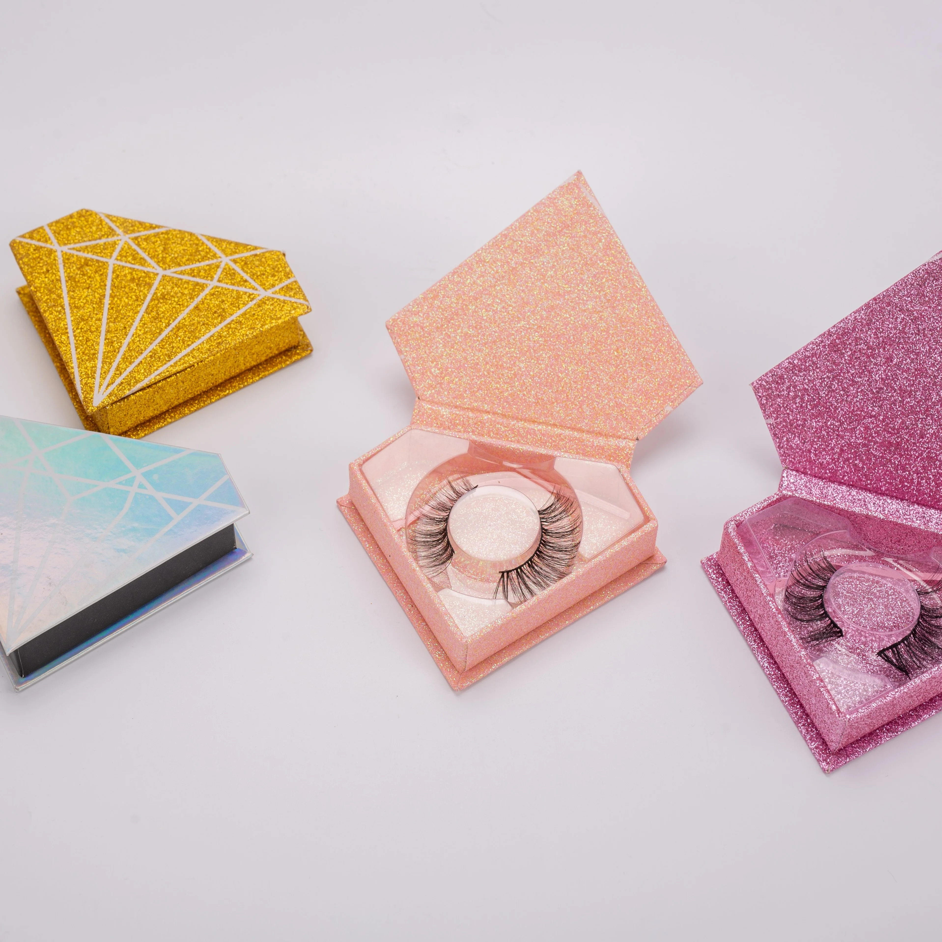 

Whole Sale Vendors 3D Silk Eyelash Packaging Full Strip Lashes Box