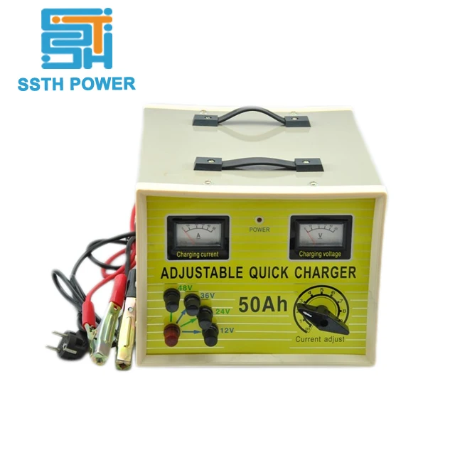 Universal charge current 50A 12V 24V 36V electric charger station 48v car battery charger